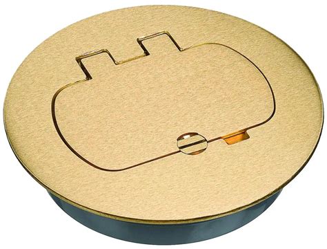 steel city residential brass floor box covers|metal floor outlet cover plates.